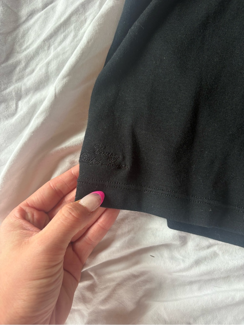 Ralph Lauren
 Black V-Neck Women's Top - Picture 2 of 4